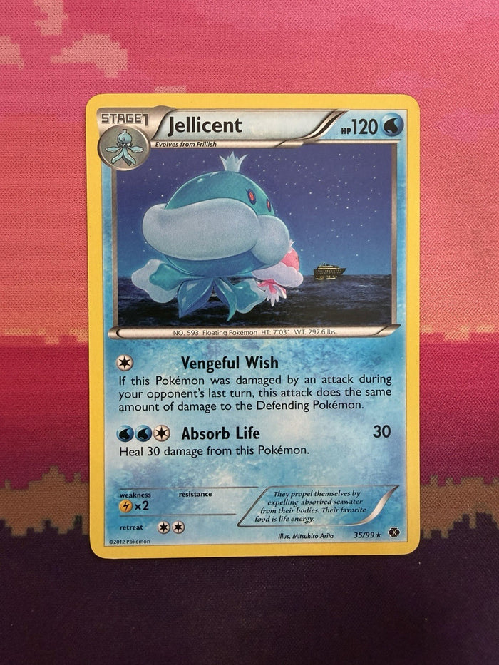 Pokemon Card Jellicent Next Destinies Rare 35/99 Near Mint
