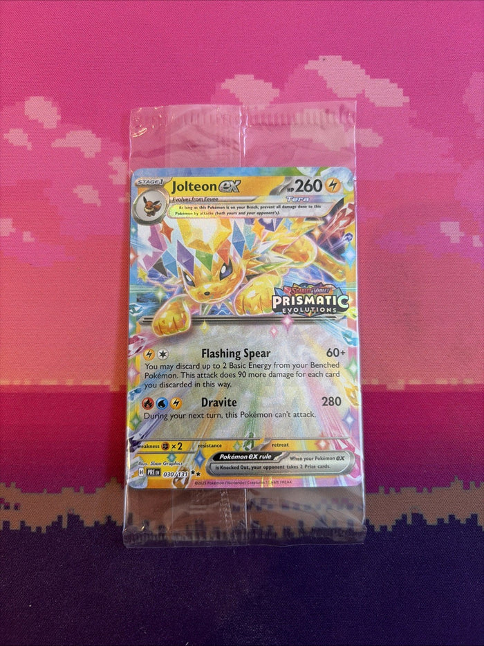 Pokemon Card Jolteon ex Prismatic Evolutions STAMPED 030/131 SEALED Near Mint