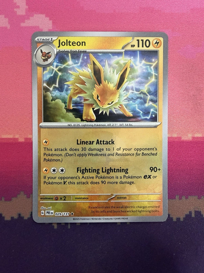 Pokemon Card Jolteon Prismatic Evolutions Pokeball Rare 029/131 Near Mint