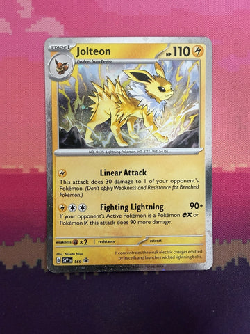 Pokemon Card Jolteon Scarlet & Violet Black Star Promo Cosmo 169 Near Mint