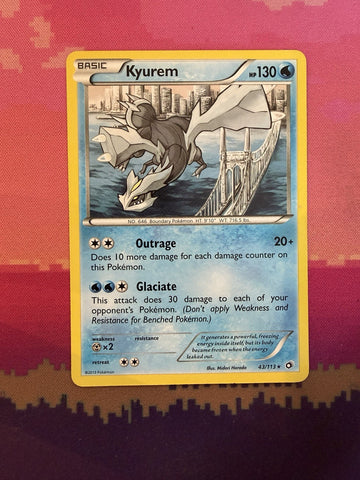 Pokemon Card Kyurem Legendary Treasures Rare 43/113 Near Mint