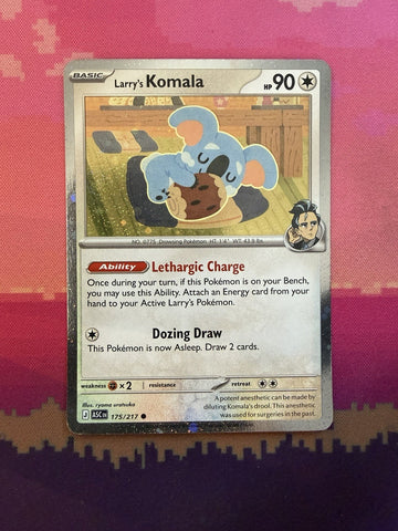 Pokemon Card Larry's Komala Ascended Heroes Cosmo Holo 175/217 Near Mint