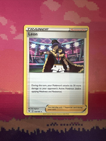 Pokemon Card Leon Vivid Voltage 154/185 Near Mint