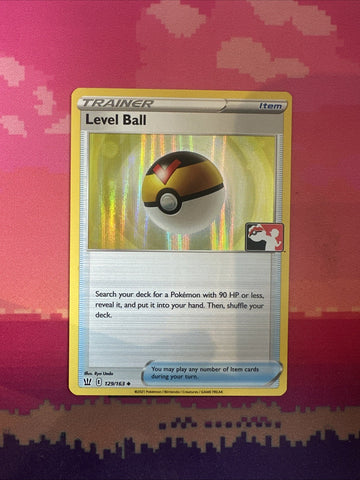 Pokemon Card Level Ball Battle Styles Prize Pack Stamp Holo 129/163 Near Mint