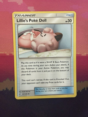 Pokemon Card Lillie's Poke Doll Cosmic Eclipse 197/236 Near Mint