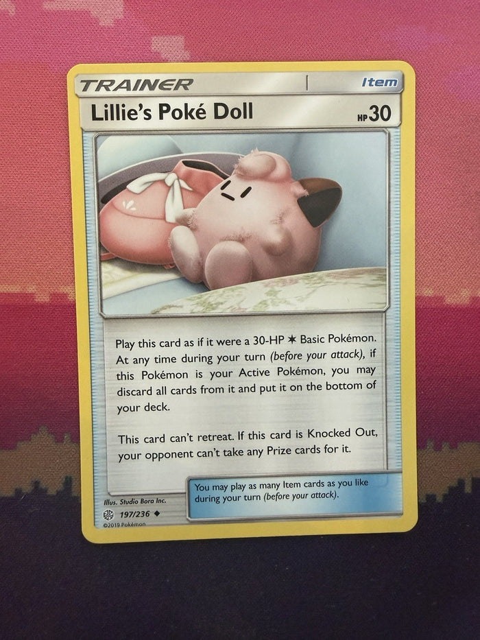 Pokemon Card Lillie's Poke Doll Cosmic Eclipse 197/236 Near Mint