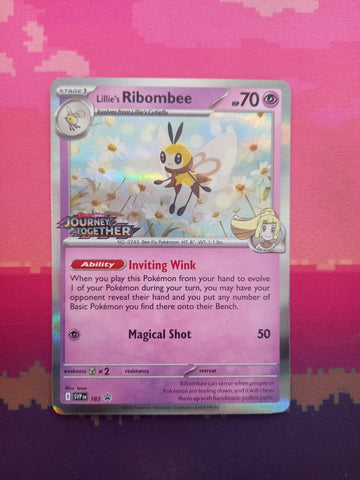 Pokemon Card Lillie's Ribombee Black Star Promo 183 Near Mint