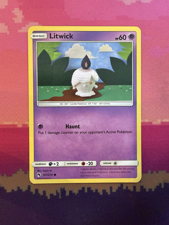 Pokemon Card Litwick Lost Thunder Common 101/214 Near Mint