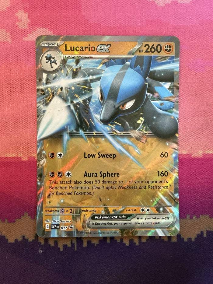 Pokemon Card Lucario ex Scarlet & Violet Black Star Promo 017 Near Mint
