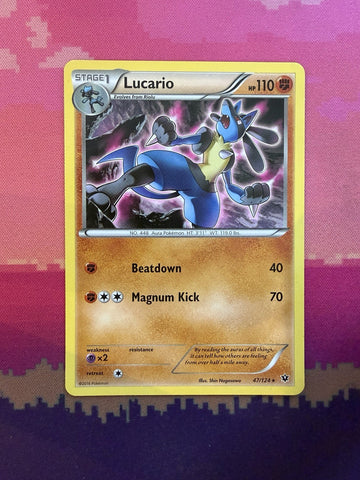 Pokemon Card Lucario Fates Collide Rare 47/124 Near Mint