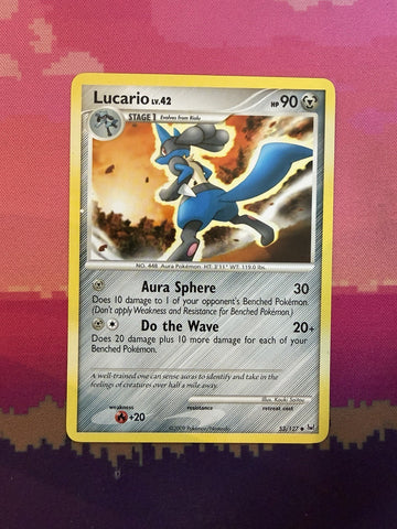 Pokemon Card Lucario Platinum Uncommon 53/127 Near Mint (back)