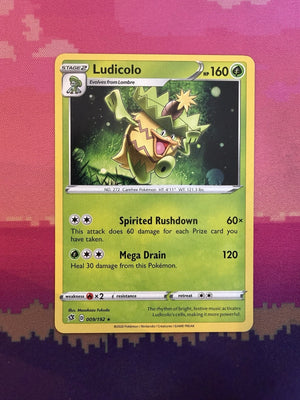 Pokemon Card Ludicolo Rebel Clash Rare 009/192 Near Mint