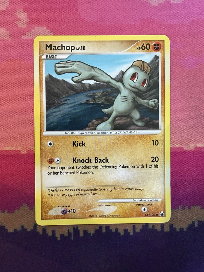 Pokemon Card Machop Stormfront Common 64/100 Near Mint