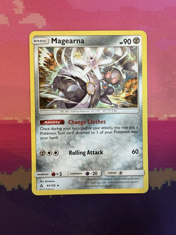 Pokemon Card Magearna Ultra Prism Rare 91/156 Near Mint