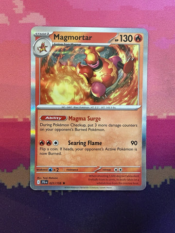 Pokemon Card Magmortar Journey Together Holo Rare 021/159 Near Mint