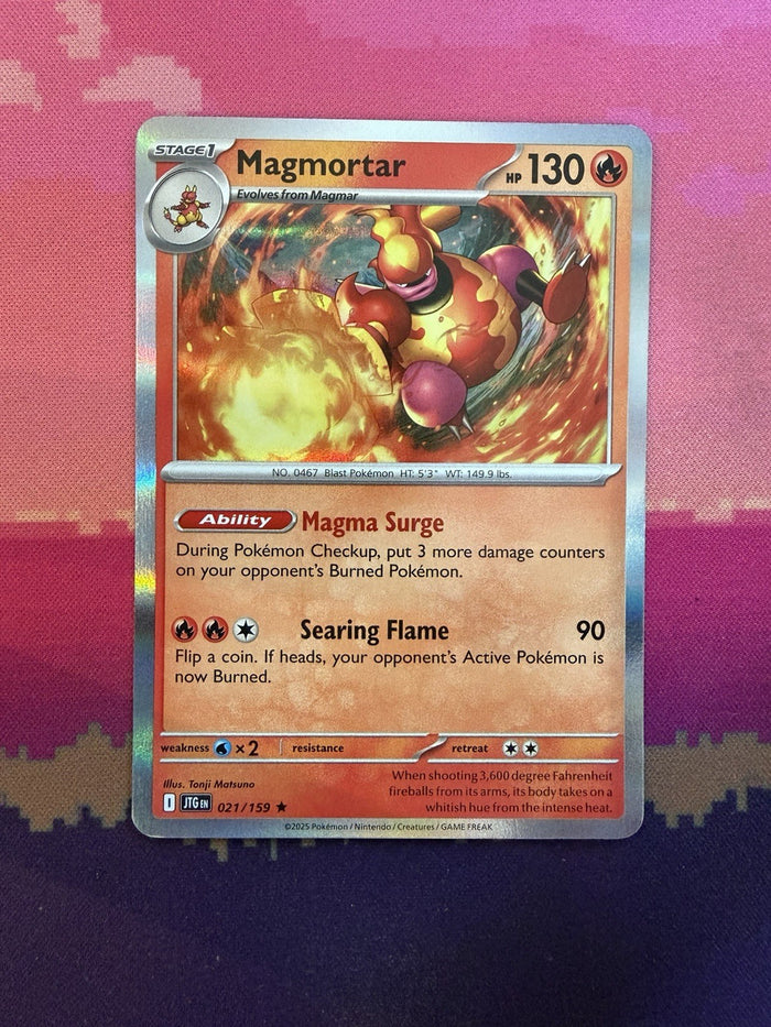 Pokemon Card Magmortar Journey Together Holo Rare 021/159 Near Mint