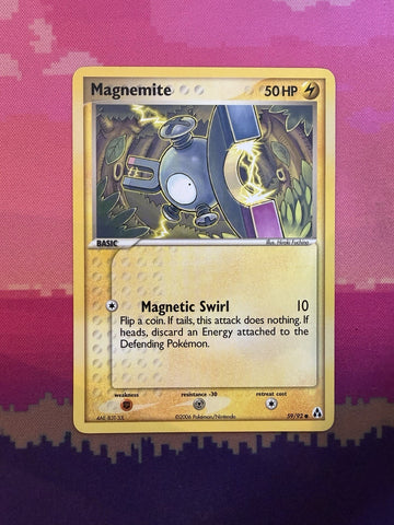 Pokemon Card Magnemite Legend Maker Common 59/92 Near Mint