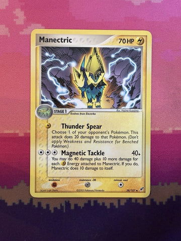 Pokemon Card Manectric Deoxys Uncommon 38/107 Near Mint