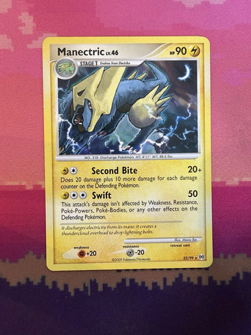 Pokemon Card Manectric Platinum Rare 22/99 Near Mint