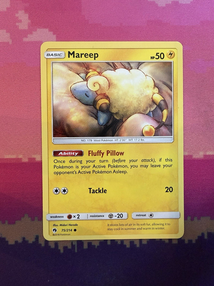 Pokemon Card Mareep Lost Thunder Common 75/214 Near Mint