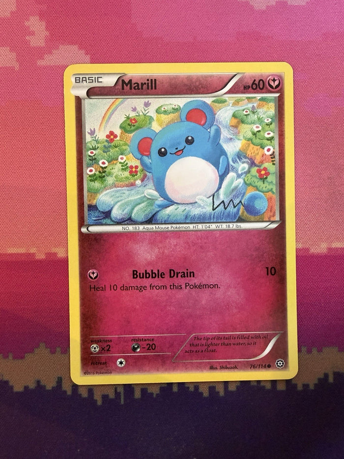 Pokemon Card Marill Steam Siege Common 76/114 Near Mint