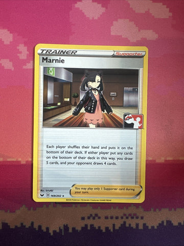 Pokemon Card Marnie Sword & Shield Prize Pack Stamped 169/202 Near Mint