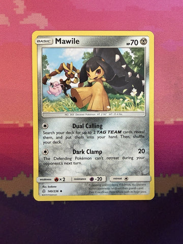 Pokemon Card Mawile Cosmic Eclipse Uncommon 140/236 Near Mint