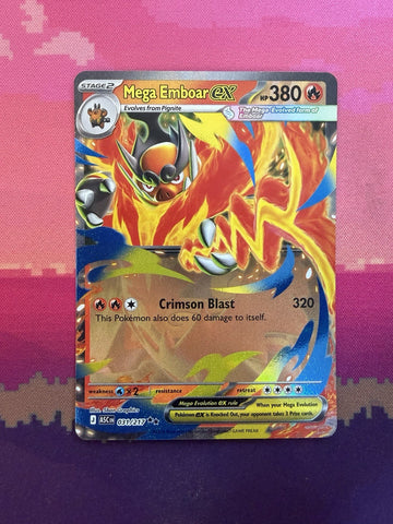 Pokemon Card Mega Emboar ex Ascended Heroes Double Rare 031/217 Near Mint