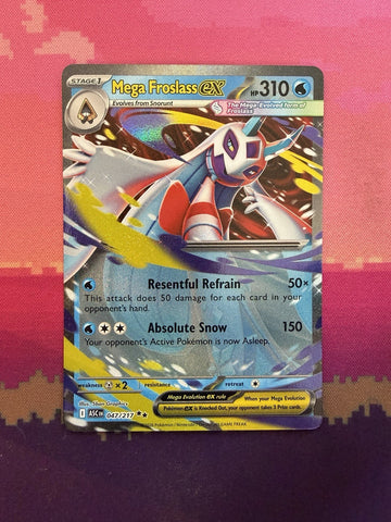 Pokemon Card Mega Froslass ex Ascended Heroes Double Rare 047/217 Near Mint