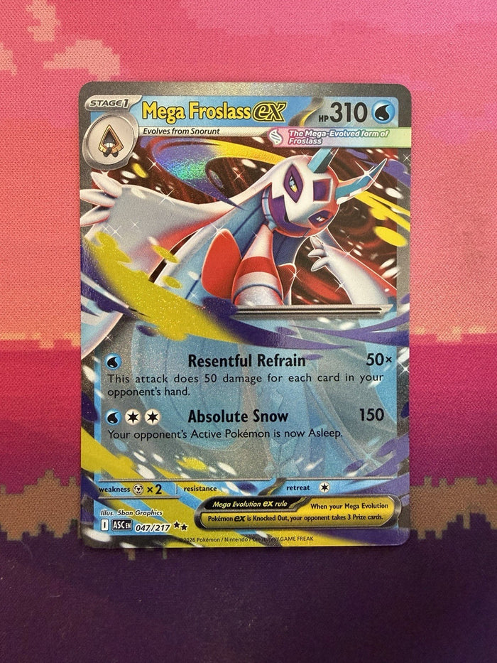 Pokemon Card Mega Froslass ex Ascended Heroes Double Rare 047/217 Near Mint
