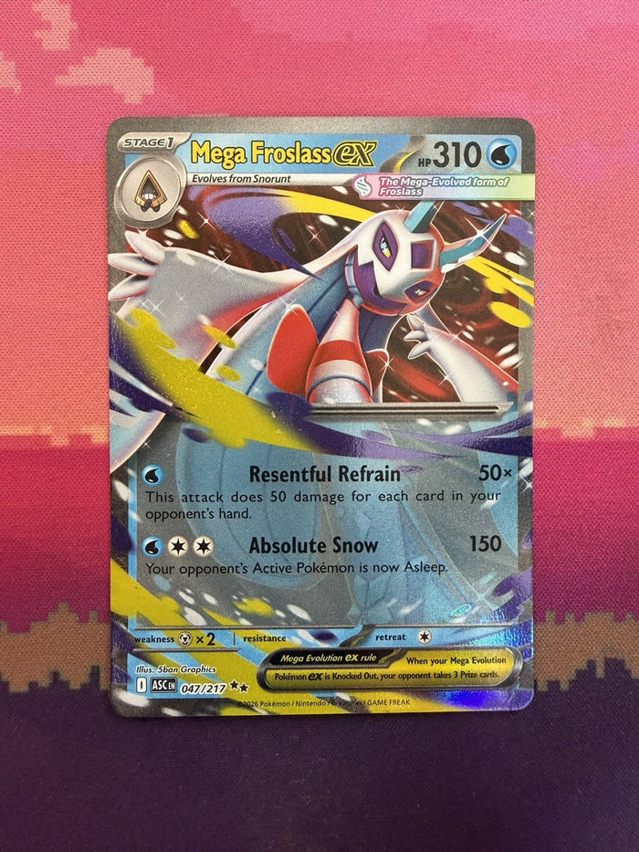 Pokemon Card Mega Froslass ex Ascended Heroes Double Rare 047/217 Near Mint