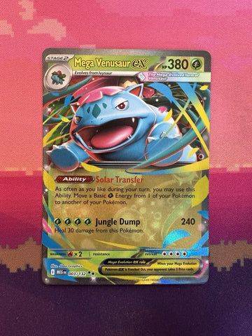 Pokemon Card Mega Venusaur ex Mega Evolution Double Rare 003/132 Near Mint