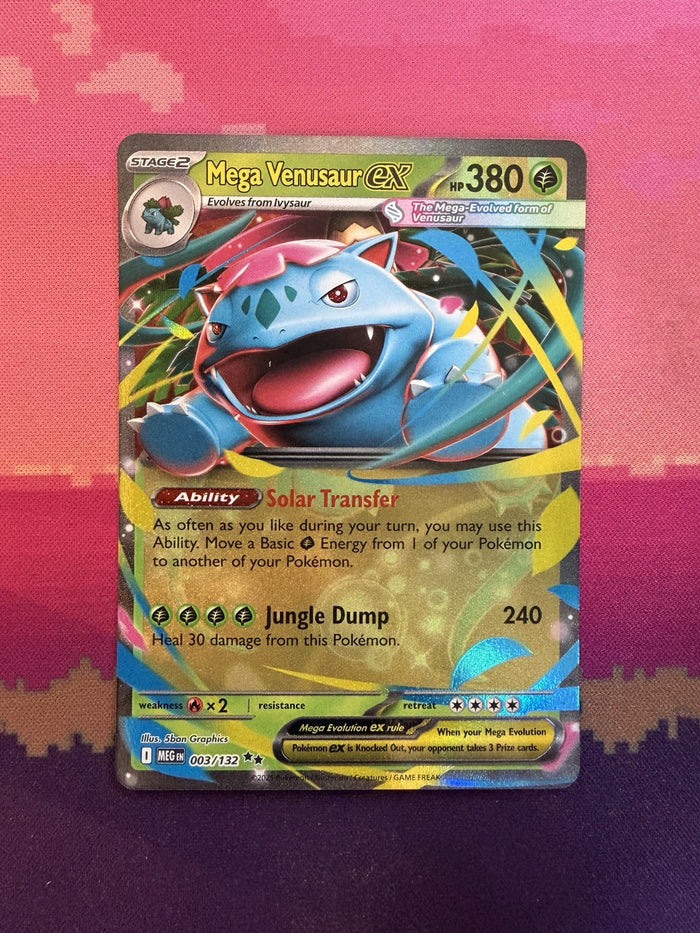 Pokemon Card Mega Venusaur ex Mega Evolution Double Rare 003/132 Near Mint
