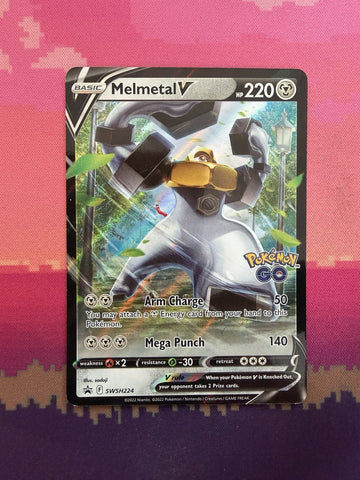 Pokemon Card Melmetal V Pokemon Go Stamp Black Star Promo SWSH224 Near Mint