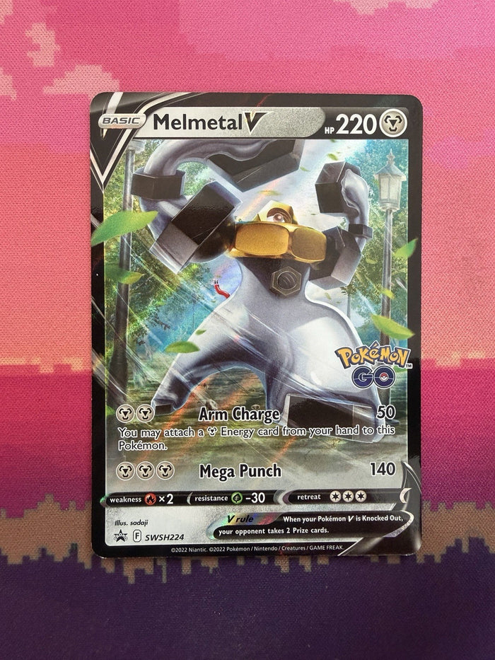 Pokemon Card Melmetal V Pokemon Go Stamp Black Star Promo SWSH224 Near Mint
