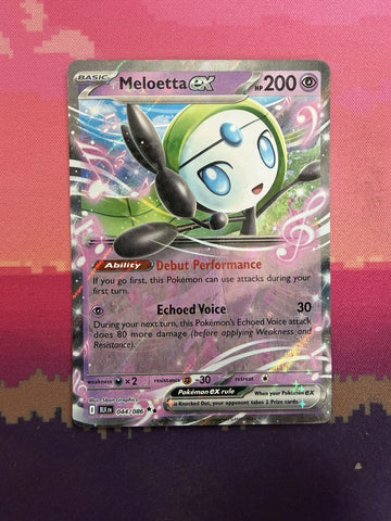 Pokemon Card Meloetta ex Black Bolt Double Rare 044/086 Near Mint