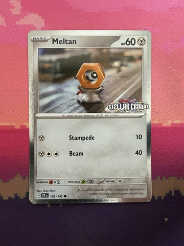 Pokemon Card Meltan Stellar Crown Stamp Cosmo 102/142 Near Mint