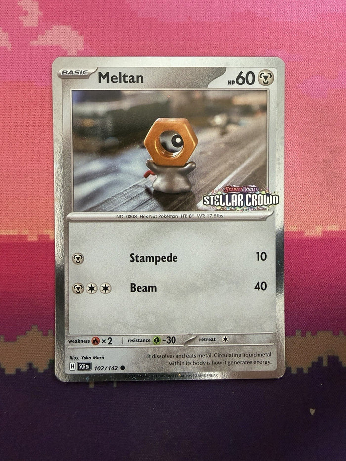 Pokemon Card Meltan Stellar Crown Stamp Cosmo 102/142 Near Mint