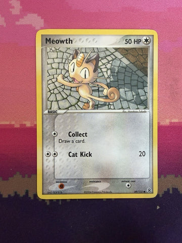 Pokemon Card Meowth FireRed & LeafGreen Common 69/112 Near Mint