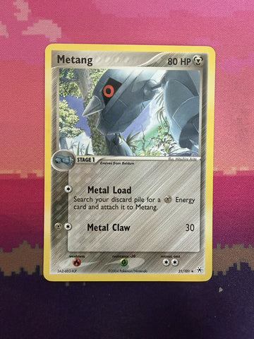 Pokemon Card Metang Hidden Legends Rare 21/101 Near Mint