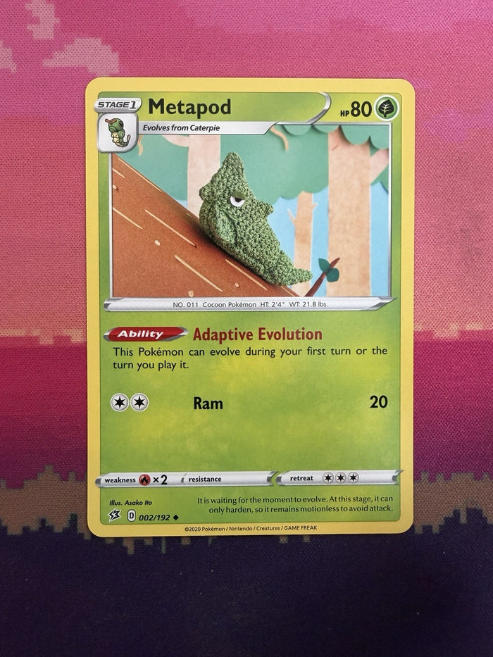 Pokemon Card Metapod Sun & Moon uncommon 2/149 Near Mint
