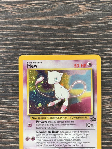 Pokemon Card Mew 9 Black Star Promo Holo Light Play Condition (back)