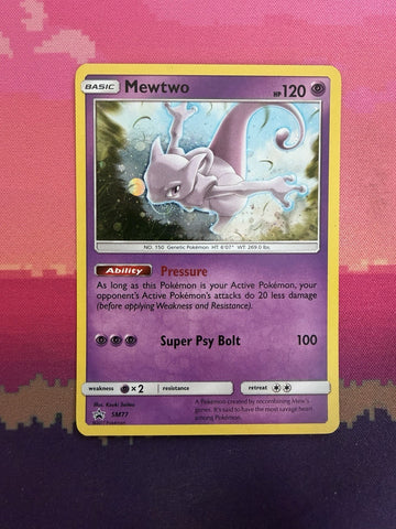 Pokemon Card Mewtwo Black Star Promo Cosmo SM77 Near Mint