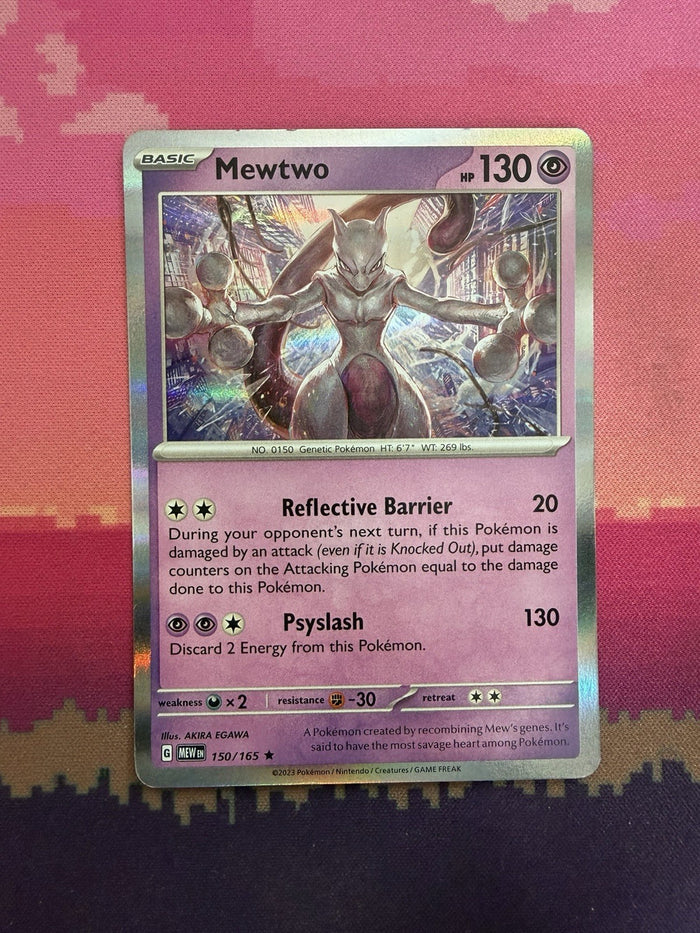 Pokemon Card Mewtwo Scarlet & Violet 151 Holo Rare 150/165 Near Mint