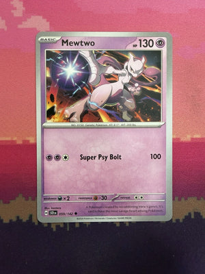 Pokemon Card Mewtwo Stellar Crown Uncommon 059/142 Near Mint