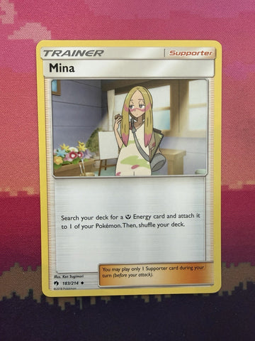 Pokemon Card Mina Lost Thunder 183/214 Near Mint