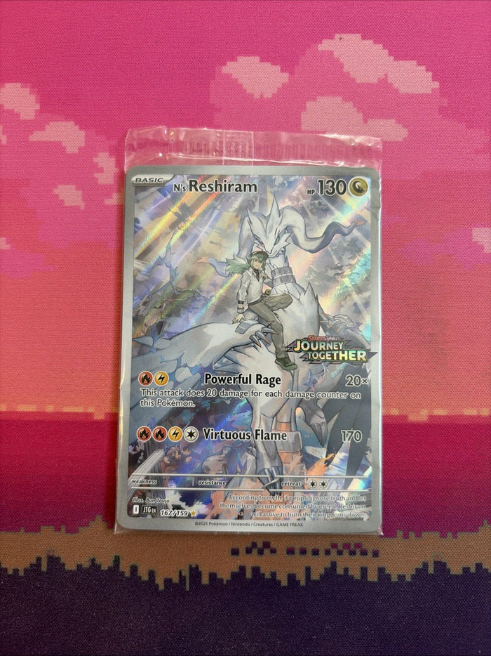 Pokemon Card N's Reshiram Journey Together STAMPED 167/159 SEALED Near Mint