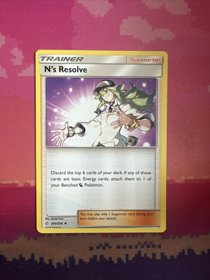 Pokemon Card N's Resolve Cosmic Eclipse 200/236 Near Mint