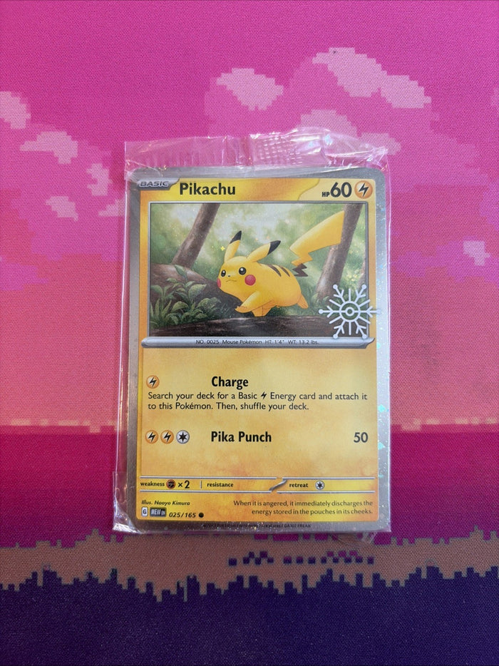 Pokemon Card Pikachu ADVENT CALENDAR STAMPED Promo 025/165 SEALED Near Mint