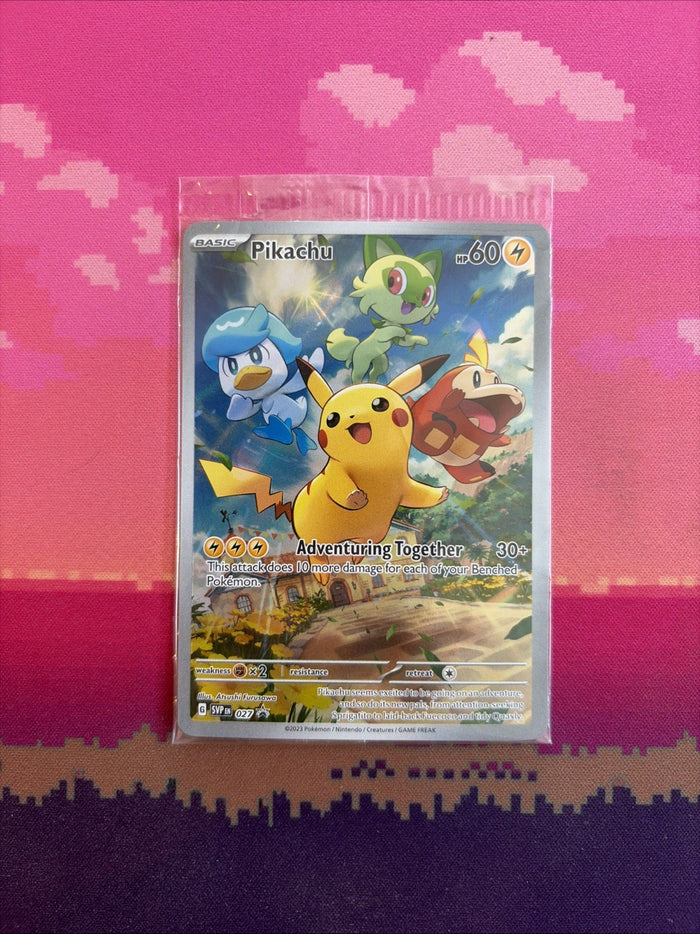Pokemon Card Pikachu Black Star Promo 027 SEALED Near Mint